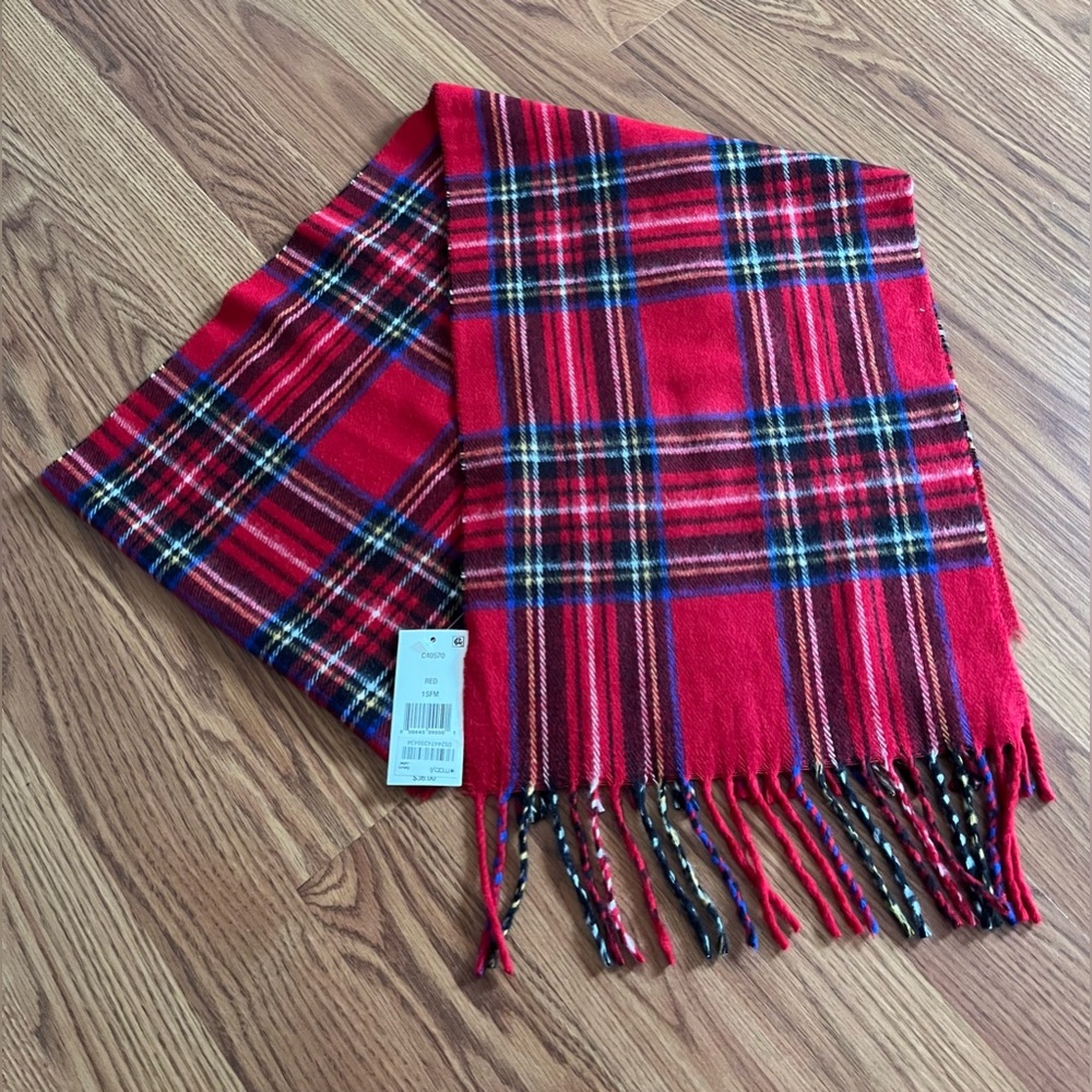 Red plaid scarf
